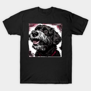 Retro Art Black Russian Terrier Dog Lover T-Shirt